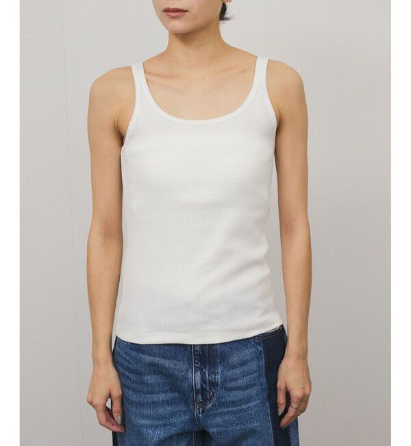 SALON adam et rope'「プリマベールファームリーリブタンクトップ［UVケア・洗える］」|タンクトップ|