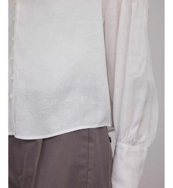 SALON adam et rope'「リネンスキッパーギャザーブラウス［GENTLE LINEN］」|シャツ・ブラウス|