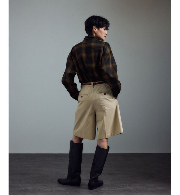 SALON adam et rope'「Shuttlenotesオンブレチェックネクタイシャツ」|シャツ・ブラウス|