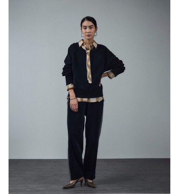 SALON adam et rope'「Shuttlenotesオンブレチェックネクタイシャツ」|シャツ・ブラウス|