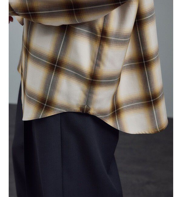 SALON adam et rope'「Shuttlenotesオンブレチェックネクタイシャツ」|シャツ・ブラウス|