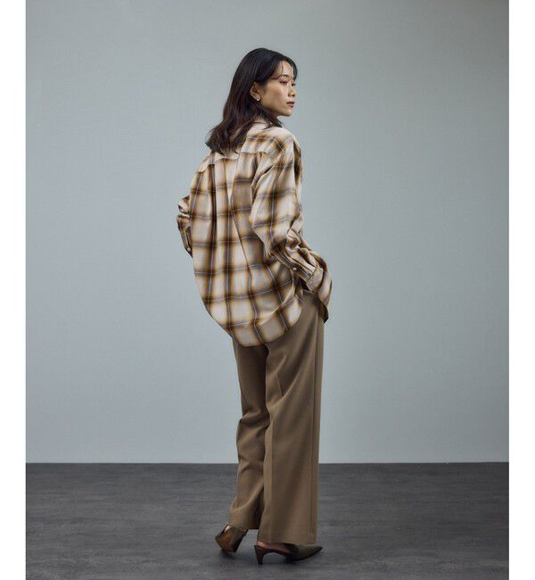 SALON adam et rope'「Shuttlenotesオンブレチェックネクタイシャツ」|シャツ・ブラウス|