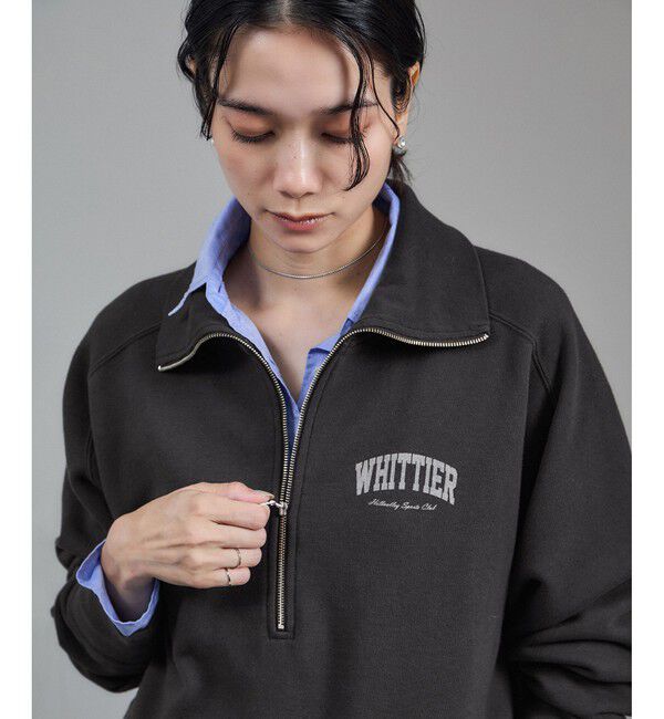 SALON adam et rope'「【WEB限定】ビンテージライクハーフジップスウェット［セットアップ対応］」|スウェット・ジャージ|