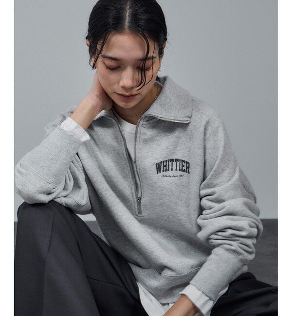 SALON adam et rope'「【WEB限定】ビンテージライクハーフジップスウェット［セットアップ対応］」|スウェット・ジャージ|グレー(07)