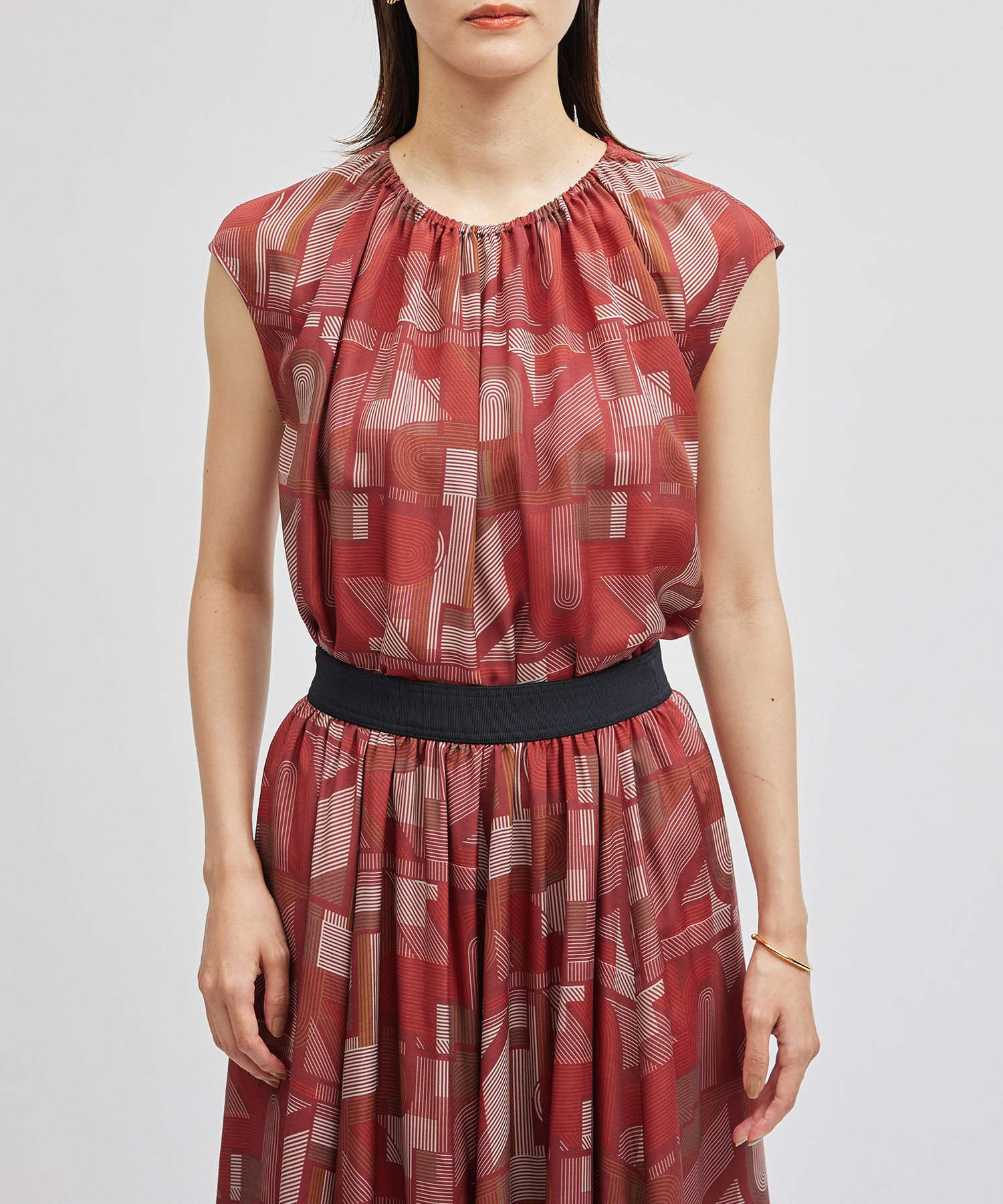 ROPE「プリントシャーリングブラウス/セットアップ対応」|シャツ・ブラウス|