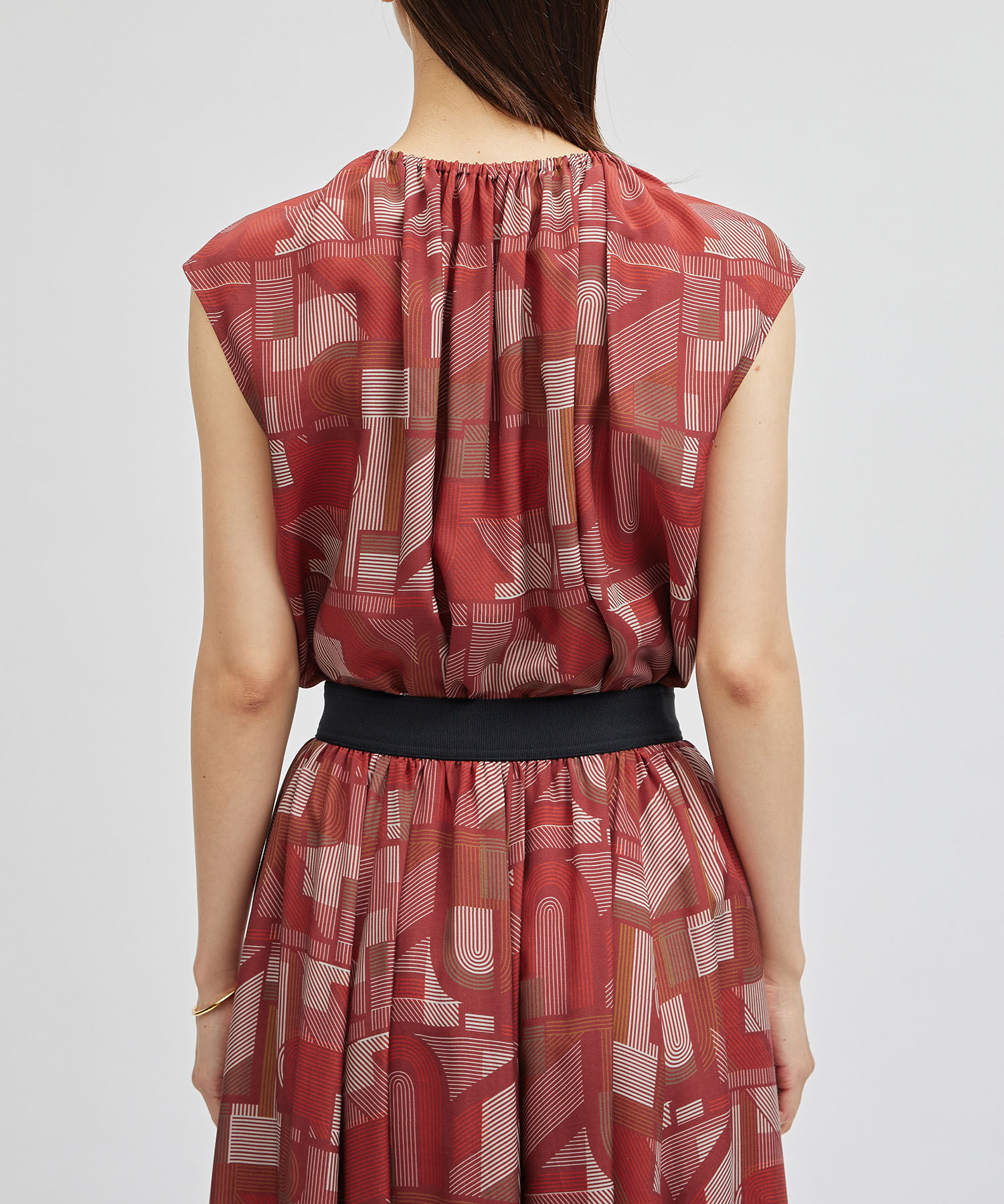 ROPE「プリントシャーリングブラウス/セットアップ対応」|シャツ・ブラウス|