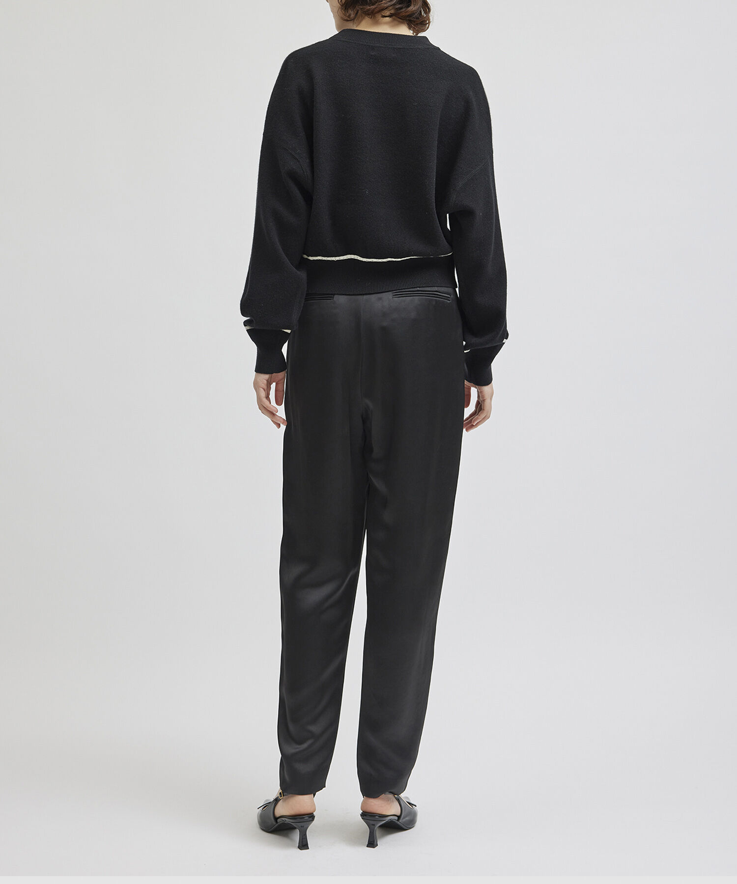 ROPE「サテンタックテーパードパンツ」|その他|