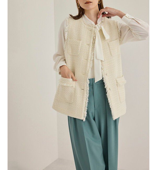 ROPE「ミックスツイードジレベスト」|ベスト・ジレ|