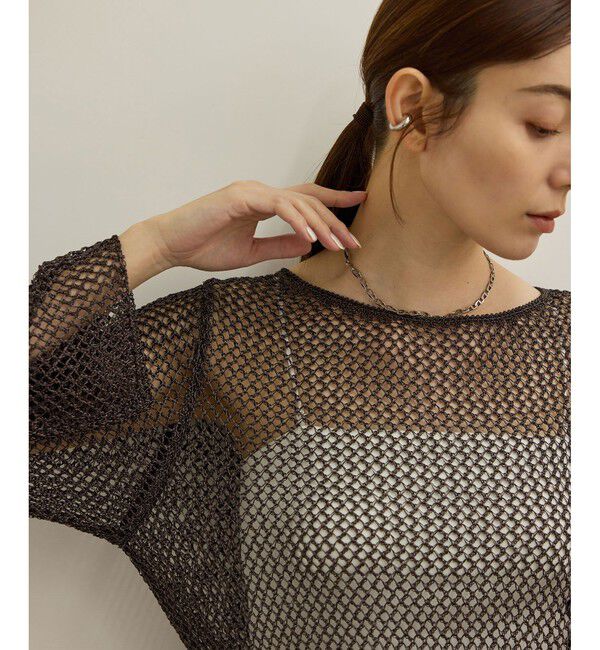 ROPE「ラメコードメッシュプルオーバー/洗える」|その他|