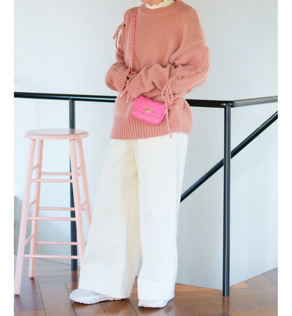 VIS「レースアップリボンニット【WEB・アウトレット限定】」|ニット・セーター|