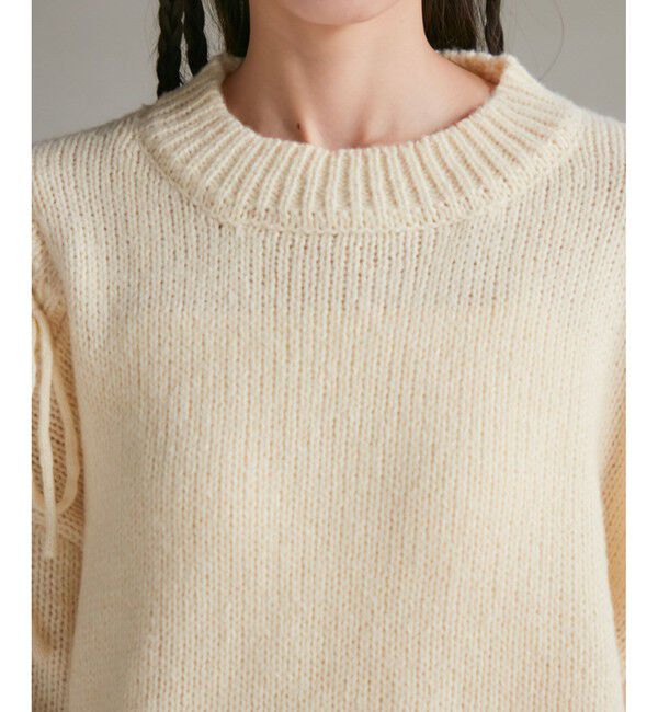 VIS「レースアップリボンニット【WEB・アウトレット限定】」|ニット・セーター|