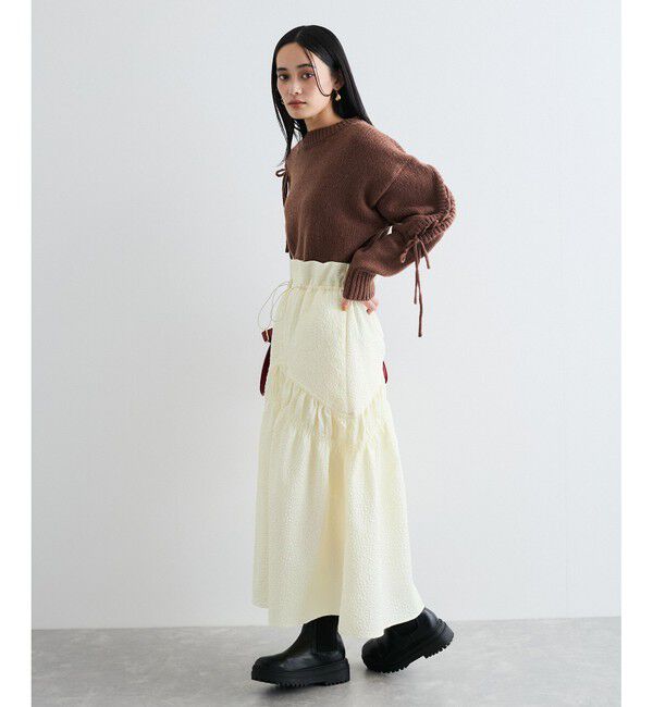 VIS「レースアップリボンニット【WEB・アウトレット限定】」|ニット・セーター|