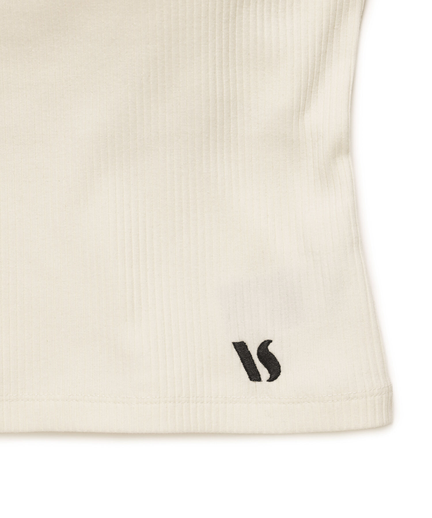 VIS「【選べる着丈】カップ付きロゴ刺繍Wストラップキャミソール【洗える】」|キャミソール|