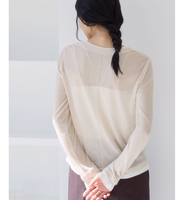 VIS「配色レイヤードシアーロンT」|Tシャツ・カットソー|