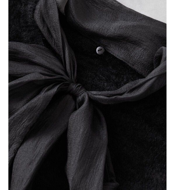 VIS「シアーボウタイリボン付きフェザーニットプルオーバー/2WAY・イージーケア」|ニット・セーター|