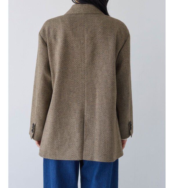 VIS「ヘリンボーンツイードベルテッドジャケット/セットアップ対応」|テーラードジャケット|