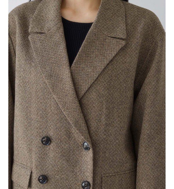 VIS「ヘリンボーンツイードベルテッドジャケット/セットアップ対応」|テーラードジャケット|