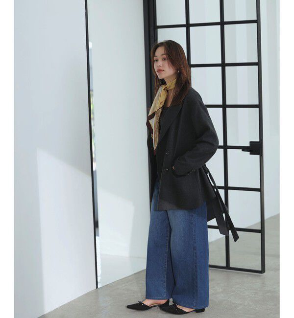 VIS「ヘリンボーンツイードベルテッドジャケット/セットアップ対応」|テーラードジャケット|