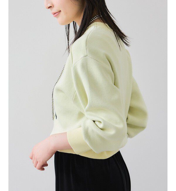 VIS「スウェットライクジャガードロゴニット」|ニット・セーター|