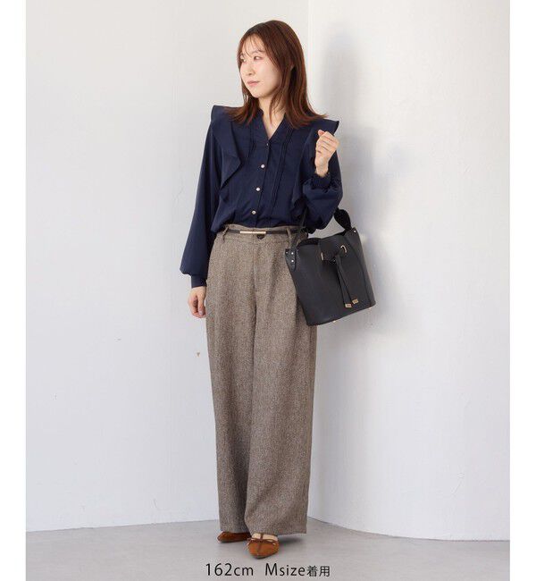VIS「ツイード2タックワイドパンツ」|チノ|