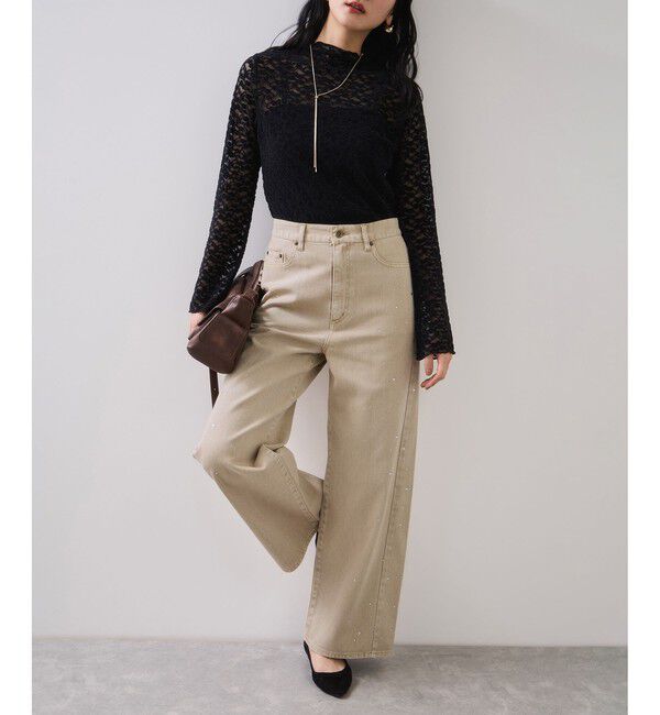 VIS「ビジューデニムパンツ」|デニム|