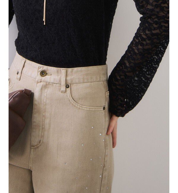 VIS「ビジューデニムパンツ」|デニム|