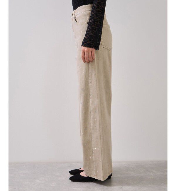 VIS「ビジューデニムパンツ」|デニム|