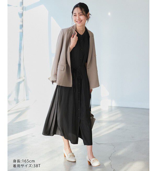 Rope&rsquo;Picnic「着丈選べる/接触冷感・UVカット/割繊ハーフスリーブワンピース」|ワンピース|