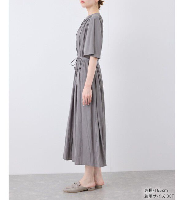 Rope&rsquo;Picnic「着丈選べる/接触冷感・UVカット/割繊ハーフスリーブワンピース」|ワンピース|