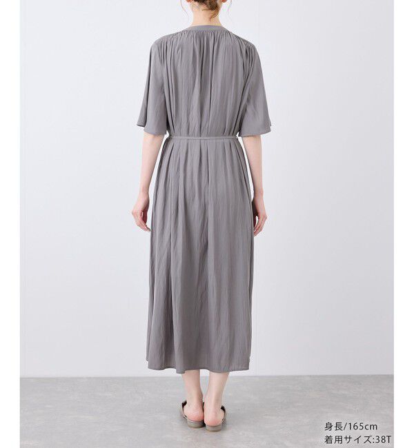 Rope&rsquo;Picnic「着丈選べる/接触冷感・UVカット/割繊ハーフスリーブワンピース」|ワンピース|