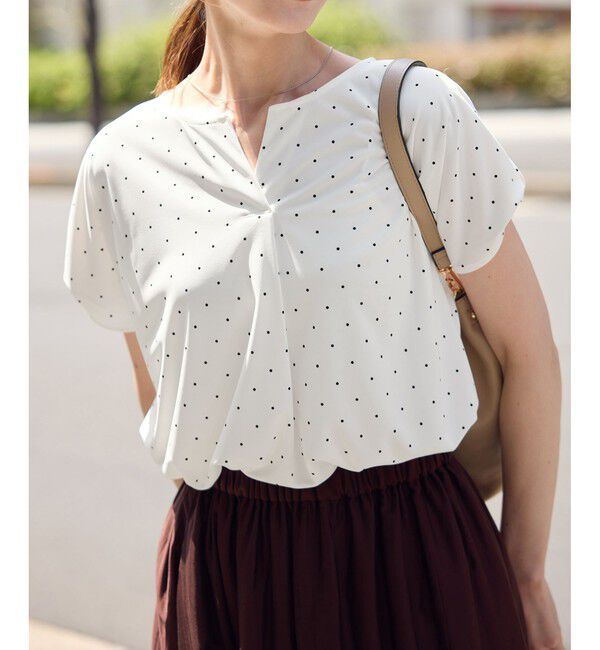 Rope&rsquo;Picnic「カットジョーゼットスキッパートップス」|Tシャツ・カットソー|