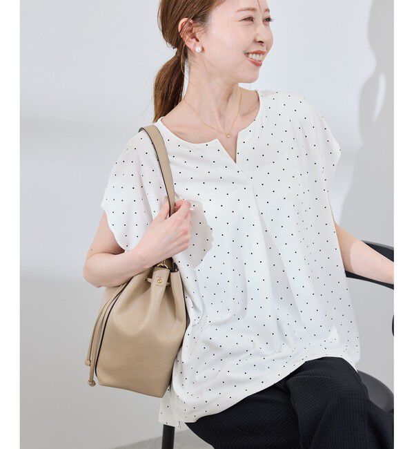 Rope&rsquo;Picnic「カットジョーゼットスキッパートップス」|Tシャツ・カットソー|