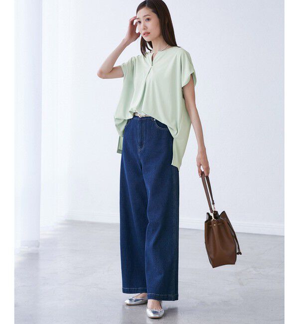 Rope&rsquo;Picnic「カットジョーゼットスキッパートップス」|Tシャツ・カットソー|