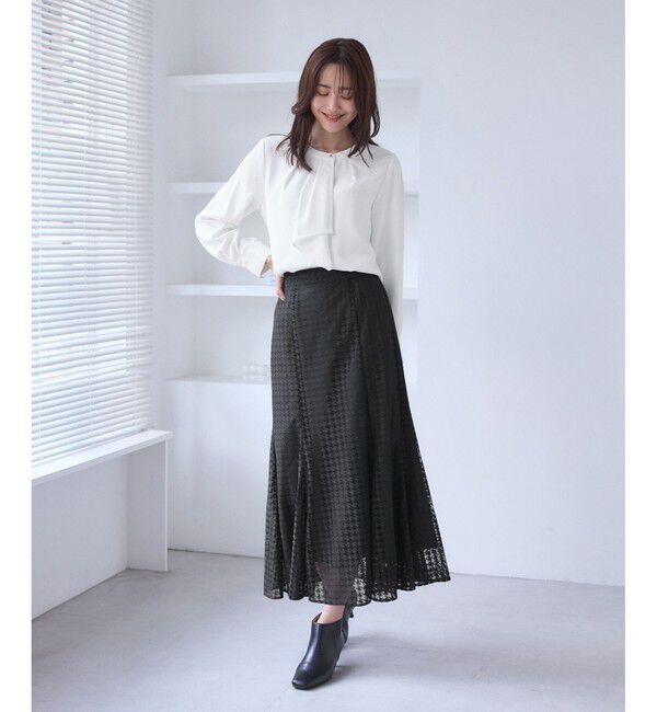 Rope&rsquo;Picnic「千鳥レースマーメイドスカード」|スカート|