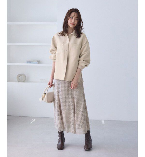 Rope&rsquo;Picnic「千鳥レースマーメイドスカード」|スカート|