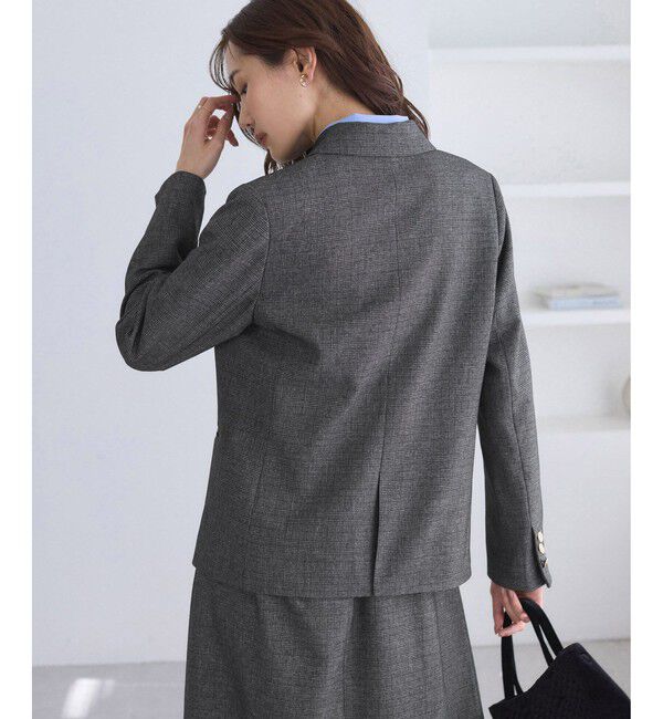 Rope&rsquo;Picnic「レディハンサムシリーズ ウールライク金ボタンジャケット(総裏地)/セットアップ対応」|テーラードジャケット|