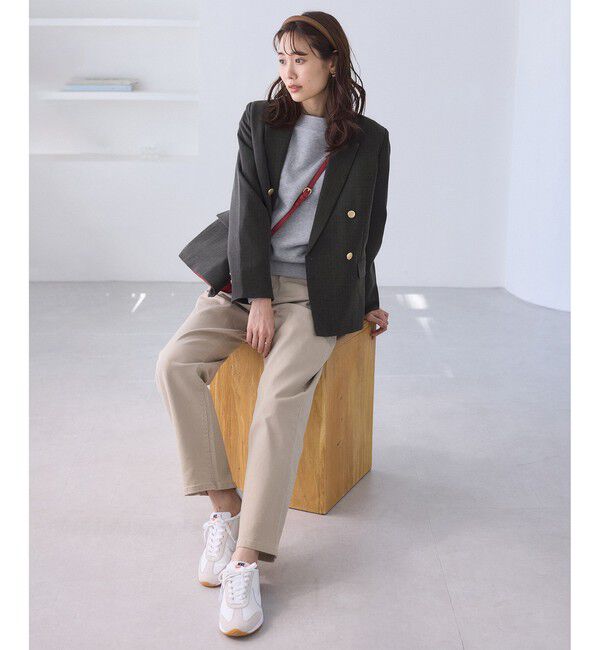 Rope&rsquo;Picnic「レディハンサムシリーズ ウールライク金ボタンジャケット(総裏地)/セットアップ対応」|テーラードジャケット|