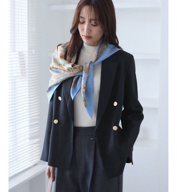 Rope&rsquo;Picnic「レディハンサムシリーズ ウールライク金ボタンジャケット(総裏地)/セットアップ対応」|テーラードジャケット|