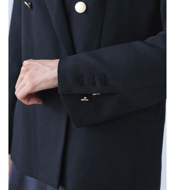 Rope&rsquo;Picnic「レディハンサムシリーズ ウールライク金ボタンジャケット(総裏地)/セットアップ対応」|テーラードジャケット|