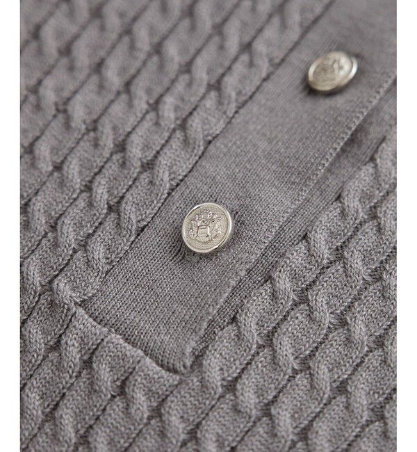 Rope&rsquo;Picnic「ポロカラーミニケーブルニット/イージーケア」|ニット・セーター|