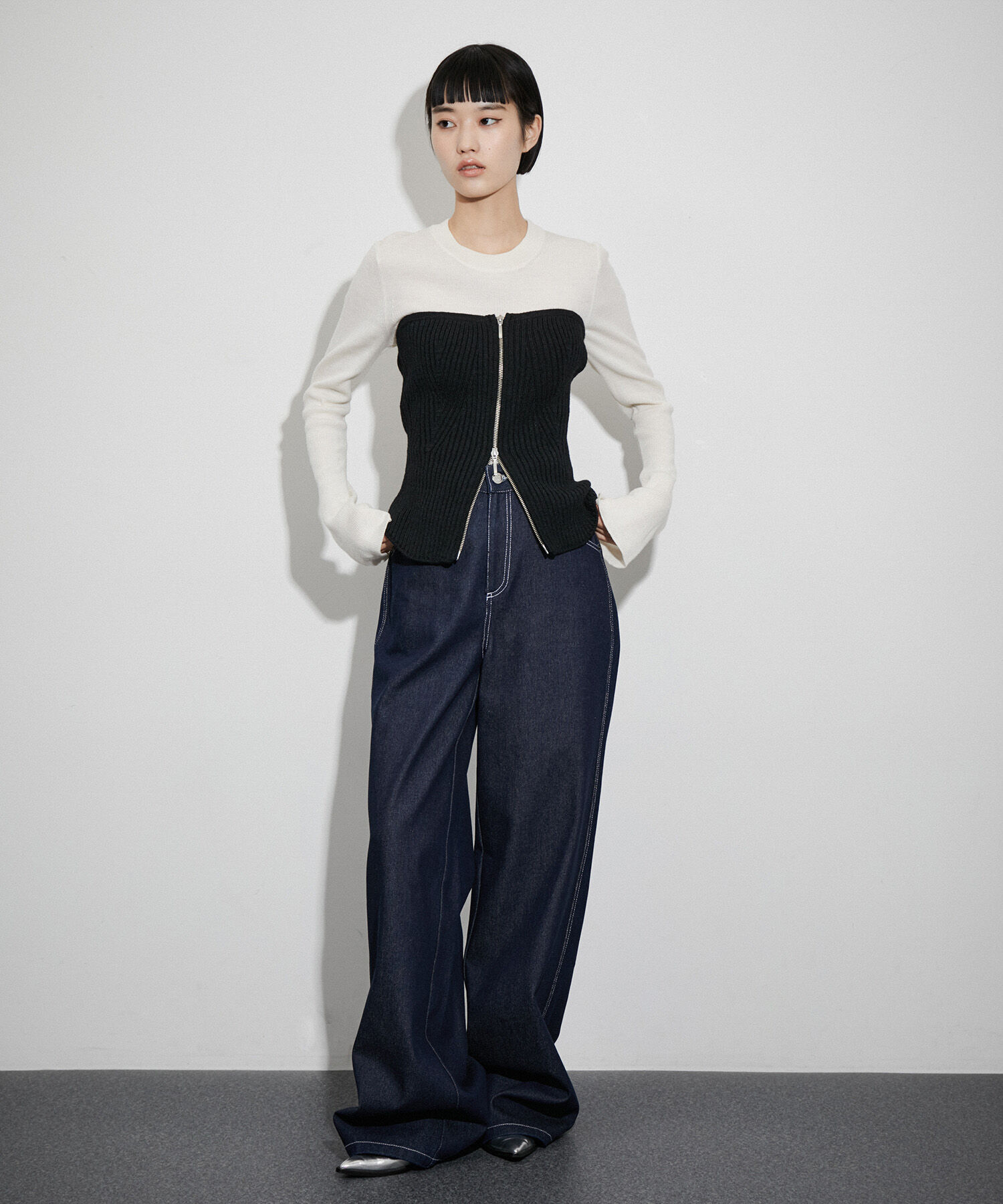 ADAM ET ROPE'「【サステナブル】ウールシルクニットビスチェ」|その他|