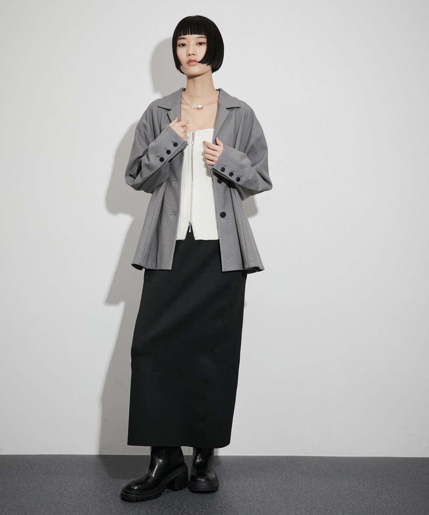 ADAM ET ROPE'「【サステナブル】ウールシルクニットビスチェ」|その他|