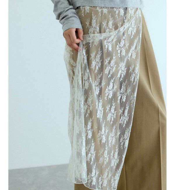 ADAM ET ROPE'「レースコンビロンT」|Tシャツ・カットソー|