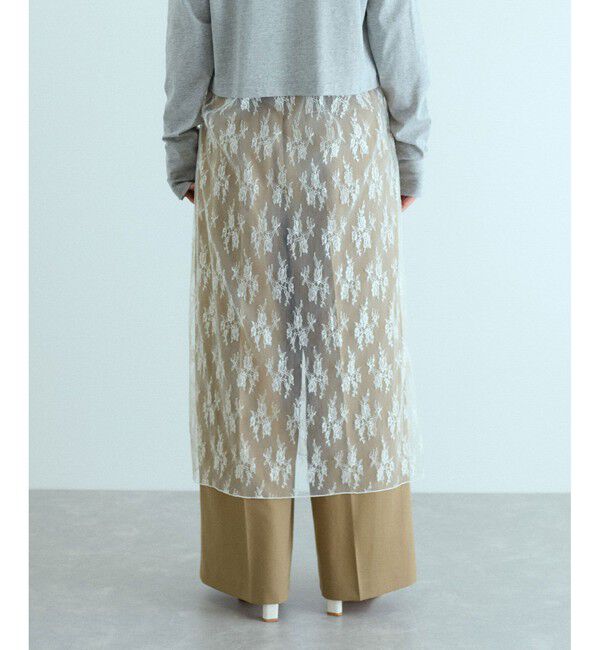 ADAM ET ROPE'「レースコンビロンT」|Tシャツ・カットソー|