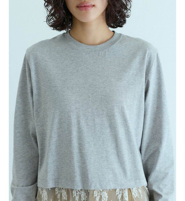 ADAM ET ROPE'「レースコンビロンT」|Tシャツ・カットソー|
