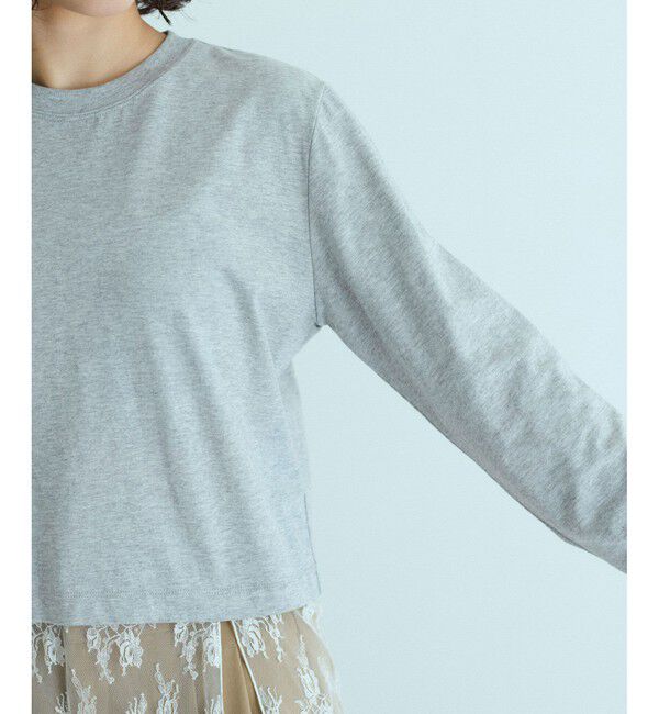 ADAM ET ROPE'「レースコンビロンT」|Tシャツ・カットソー|