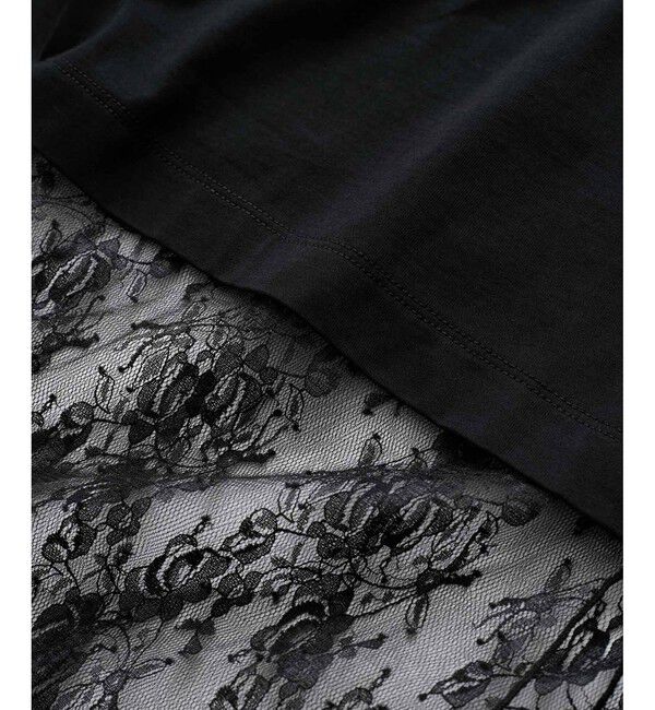 ADAM ET ROPE'「レースコンビロンT」|Tシャツ・カットソー|