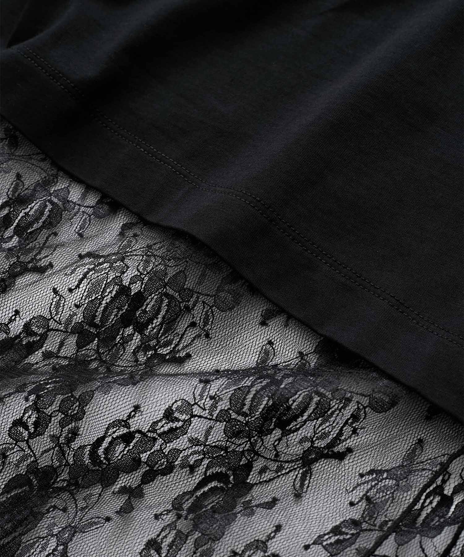 ADAM ET ROPE'「レースコンビロンT」|Tシャツ・カットソー|