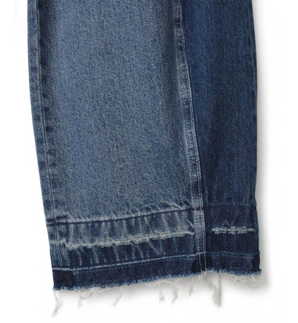 ADAM ET ROPE'「【サステナブル】リメイクライクコントラストデニム」|デニム|