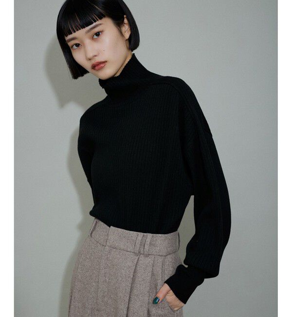ADAM ET ROPE'「【WEB限定】・【定番人気】WOOL混リブタートルニット」|ニット・セーター|